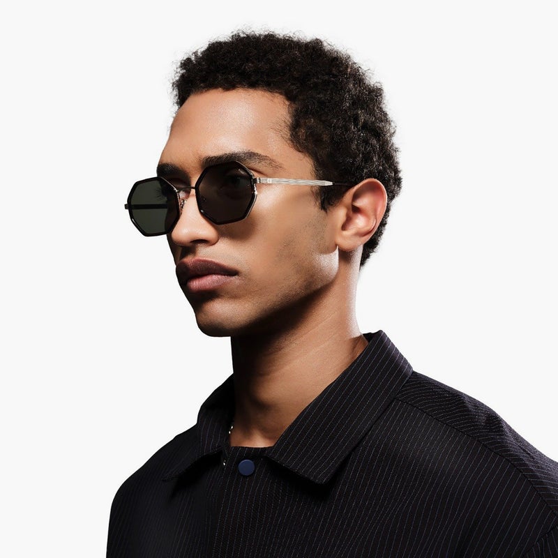 Blackout Geometric Green Sunglasses for Women - Image 5